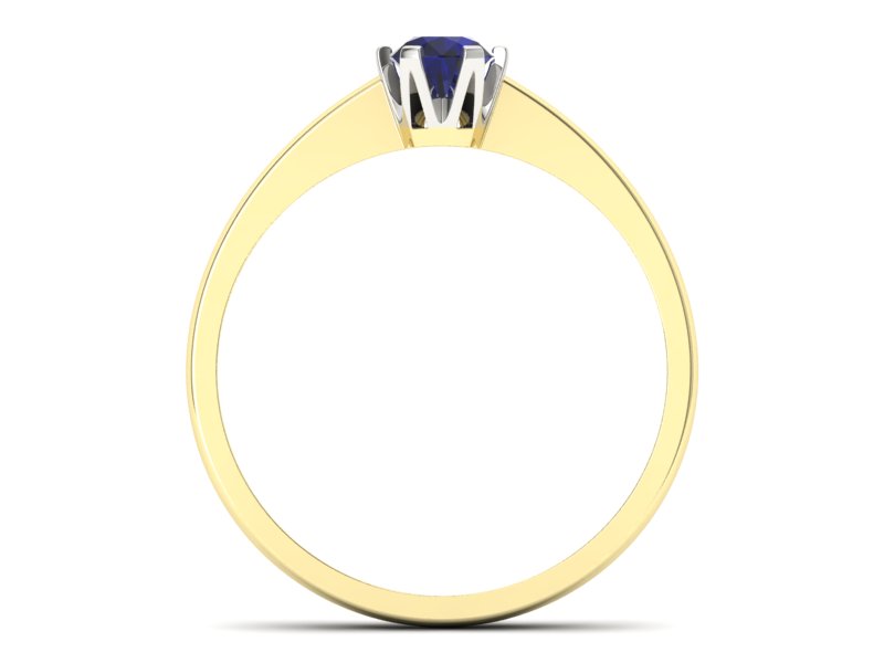 Pierścionek ze spinelem żółte białe złoto 585 - P15290zbsp - 2