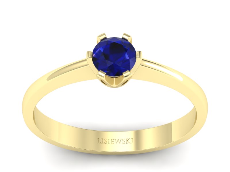 Złoty Pierścionek ze spinelem złoto próba 585 - P15290zsp - 1