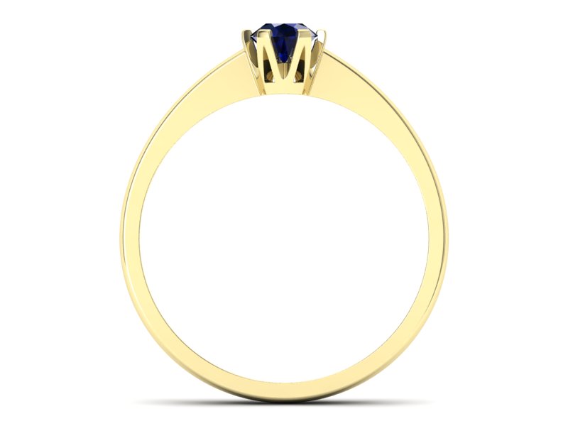 Złoty pierścionek z szafirem żółte złoto - P15290zsz - 2