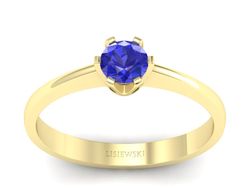 Złoty pierścionek z szafirem żółte złoto szafir - P15290zszc