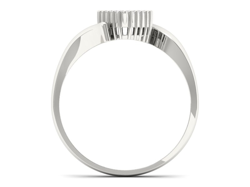 Pierścionek zaręczynowy z brylantami białe złoto - P15297b - 2