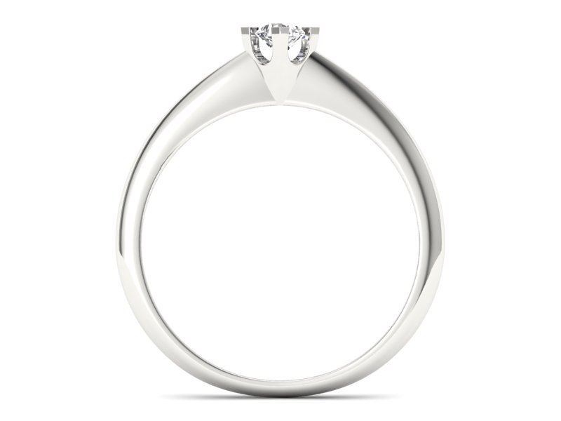 Złoty pierścionek z brylantem białe złoto - P15300b - 2