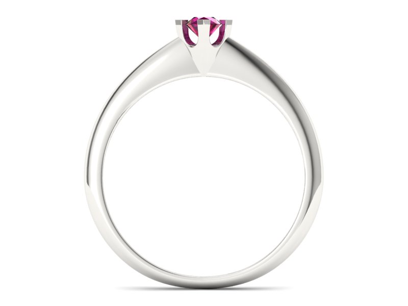 Złoty pierścionek z rubinem białe złoto - P15300br - 2