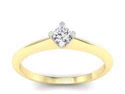 Pierścionek zaręczynowy z brylantem - P15300zb