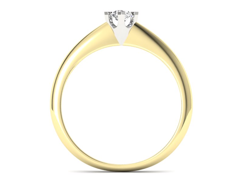 Pierścionek zaręczynowy z brylantem - P15300zb - 2