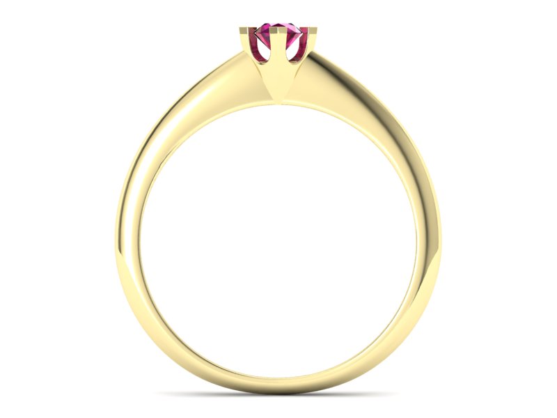 Złoty pierścionek z rubinem żółte złoto - P15300zr - 2