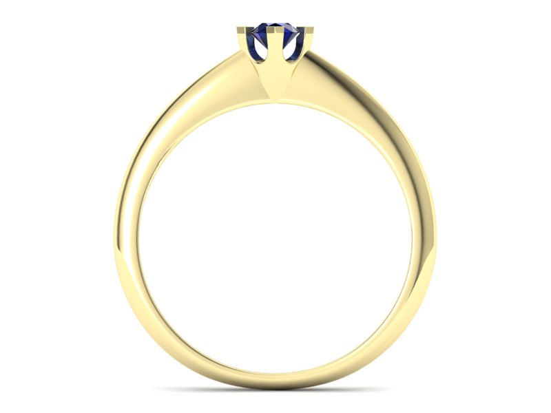 Złoty pierścionek z szafirem żółte złoto - P15300zsz - 2