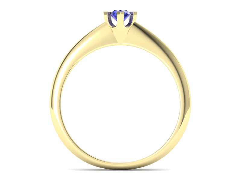 Złoty pierścionek z szafirem żółte złoto szafir - P15300zszc - 2