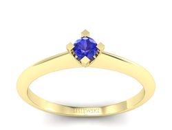 Złoty pierścionek z szafirem żółte złoto szafir - P15300zszc