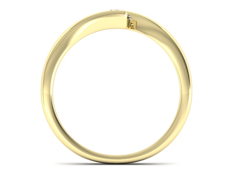 Złoty pierścionek z brylantem żółte złoto - P15302z