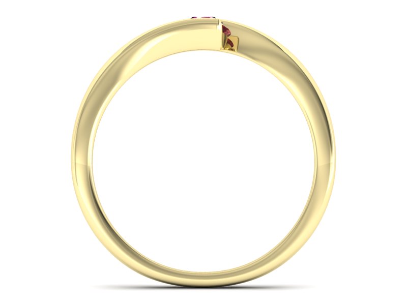 Złoty pierścionek z rubinem żółte złoto - P15302zr - 2