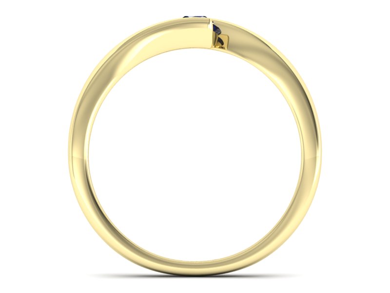 Złoty pierścionek z szafirem żółte złoto - P15302zsz - 2
