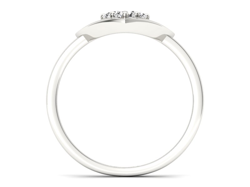Złoty pierścionek z brylantami białe złoto - P15307b - 2