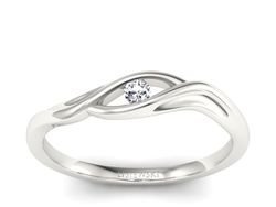 Pierścionek zaręczynowy z diamentem zloty 14k - P15312b