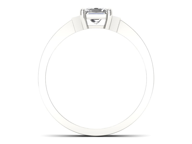 Złoty pierścionek z diamentami białe złoto - P15345b - 2