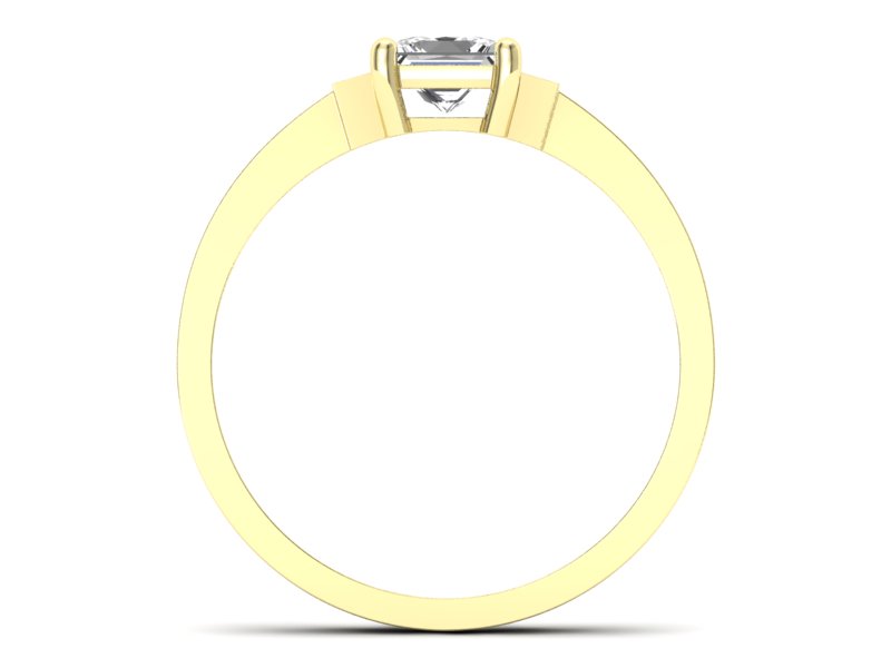 Złoty pierścionek z diamentami żółte złoto - P15345z - 2