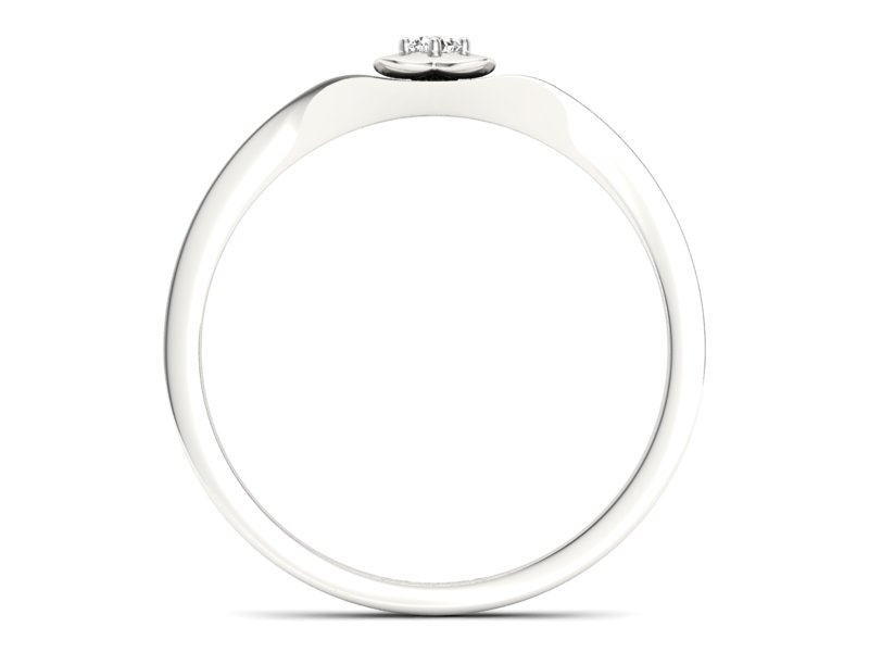 Złoty pierścionek z brylantem białe złoto - P15350b - 2