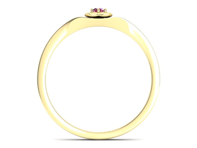 Złoty pierścionek z rubinem żółte złoto - P15350zr - 2
