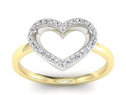Pierścionek zaręczynowy z diamentami złoto 585 - P15352zb