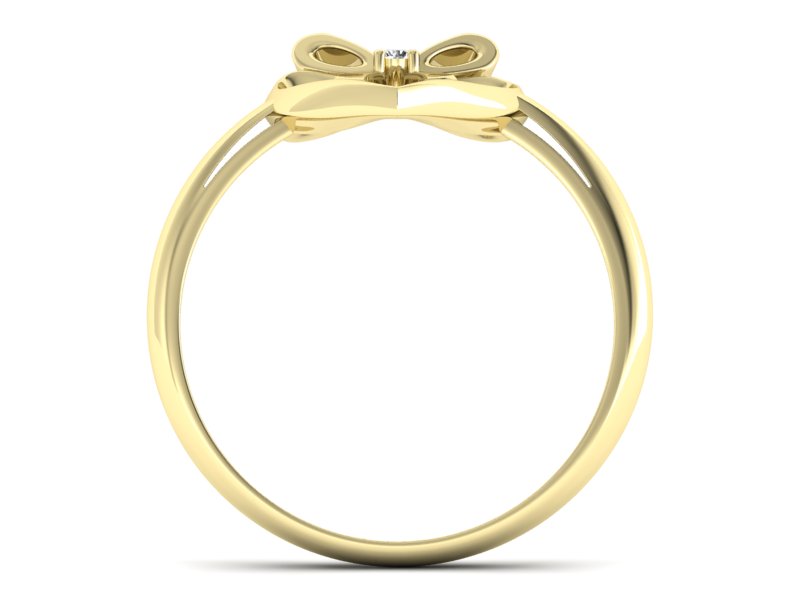 Złoty pierścionek zaręczynowy z brylantem - P15418z - 2