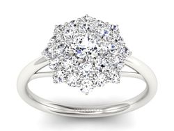 Złoty pierścionek z cyrkoniami białe złoto - P15534b