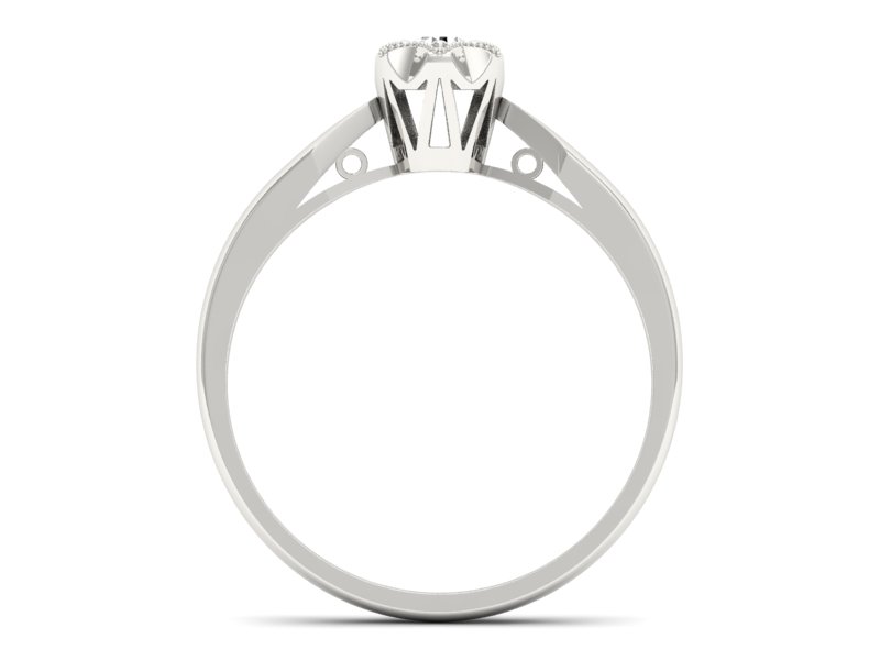 Platynowy Pierścionek zaręczynowy z brylantem - p16003pt - 2