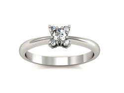 Pierścionek zaręczynowy z diamentami złoto 585 - P16005b