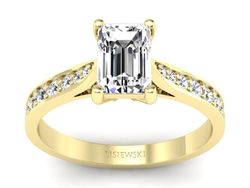 Pierścionek zaręczynowy z diamentami złoto 585 - p16011z