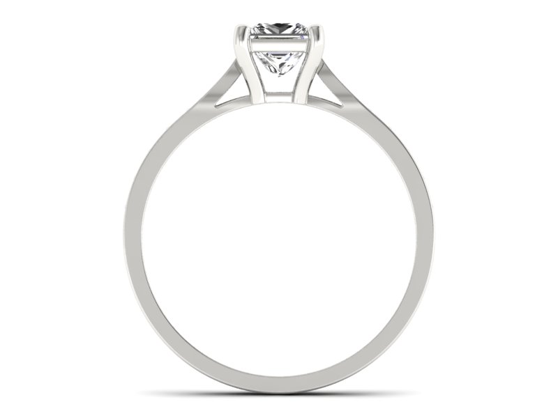 Złoty Pierścionek z diamentami białe złoto 585 - p16012b - 2