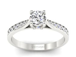 Złoty Pierścionek z diamentami proba 585 - p16013bbr_P_H