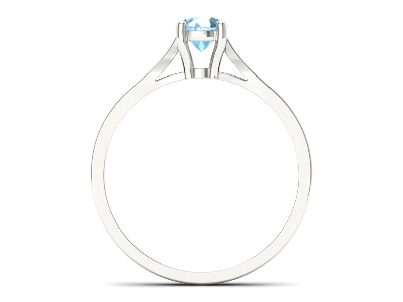 Złoty Pierścionek z topazem i brylantami - p16013btop - 2