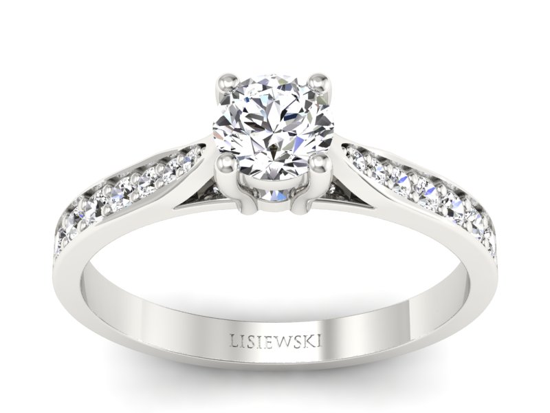 Pierścionek z palladu z brylantami próba 850 - p16013pll - 1