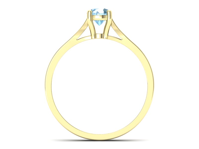 Złoty Pierścionek z topazem i brylantami - p16013ztop - 2