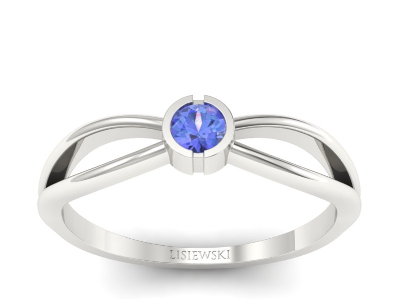Pierścionek zaręczynowy z tanzanitem - p16016bt - 1
