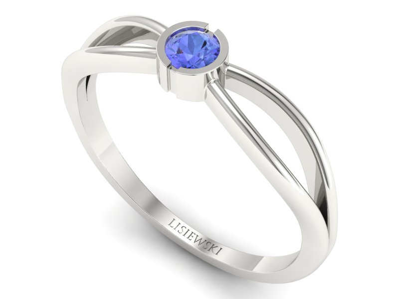 Pierścionek zaręczynowy z tanzanitem - p16016bt - 3