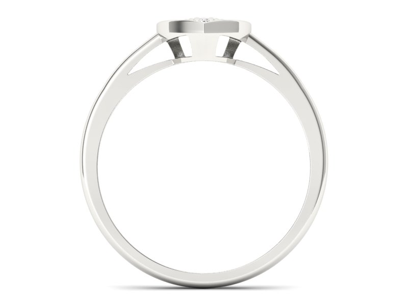 Pierścionek zaręczynowy z brylantami białe złoto - p16019b - 2