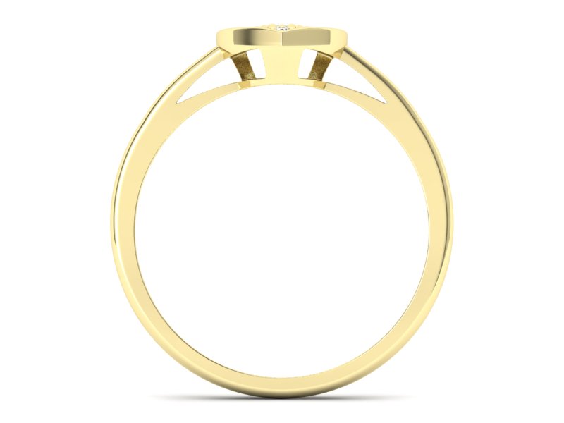 Pierścionek zaręczynowy z brylantami żółte złoto - p16019z - 2
