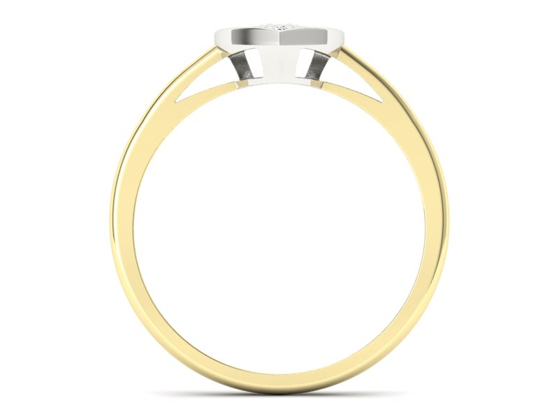 Pierścionek zaręczynowy z brylantami złoto 585 - p16019zb - 2