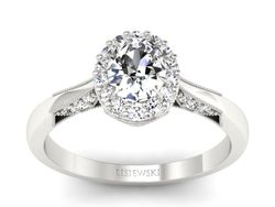 Pierścionek z diamentami białe złoto 585 - p16020bbr_VS_H