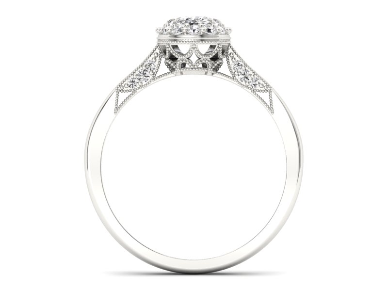 Pierścionek z diamentami białe złoto 585 - p16020bbr_VS_H - 2