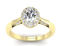 Złoty Pierścionek zaręczynowy z diamentami - p16020zbr_SI_H