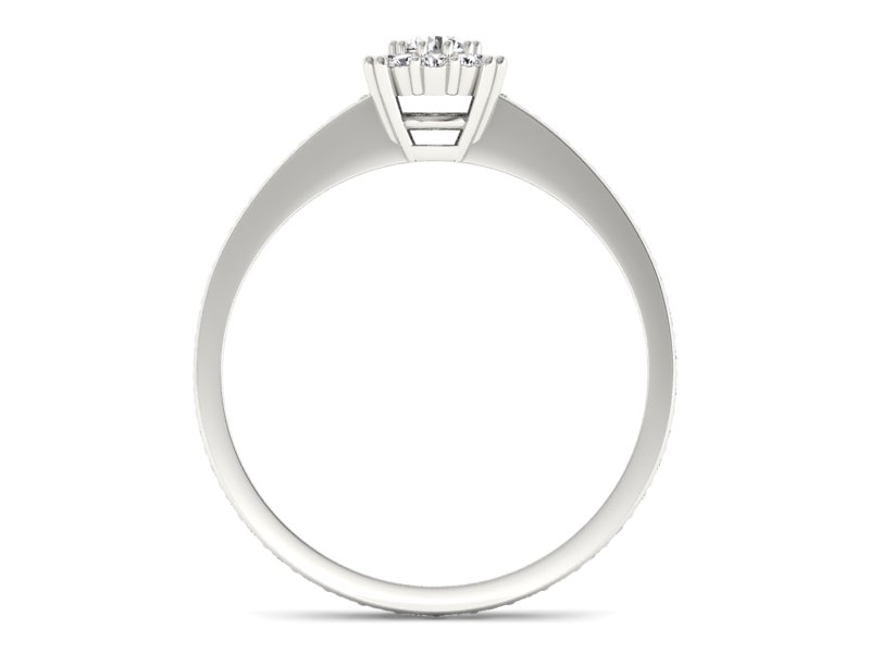 Złoty pierścionek z brylantami białe złoto - p16028b - 2