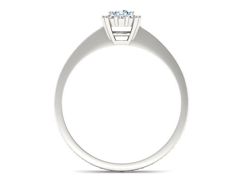 Złoty pierścionek z topazem i brylantami - p16028ba - 2