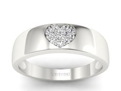 Pierścionek zaręczynowy z brylantami białe złoto - p16039b