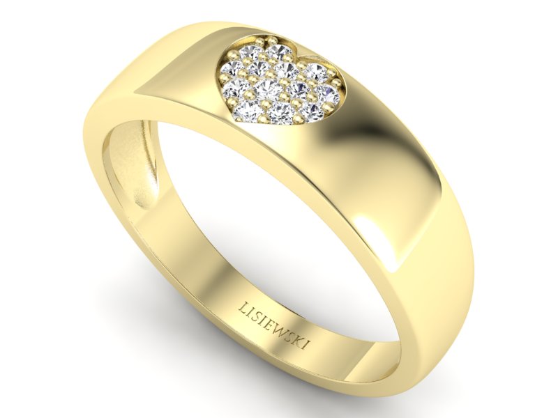 Pierścionek zaręczynowy z diamentami - p16039z - 3