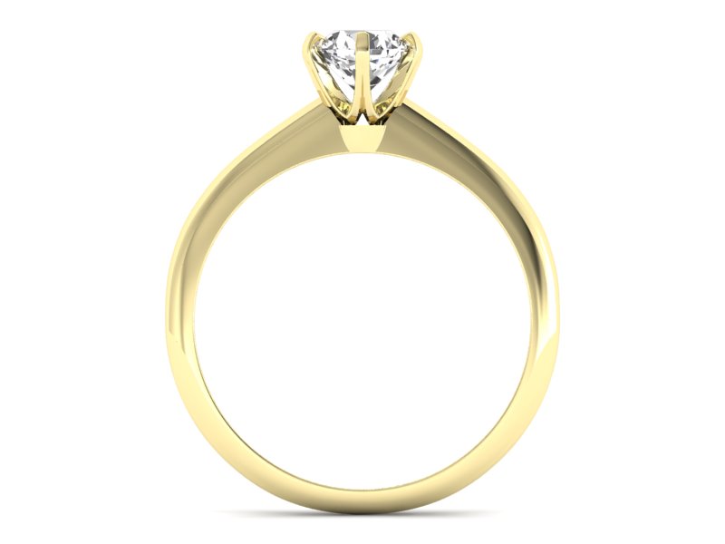 Złoty Pierścionek z brylantem żółte złoto 585 - P16041z - 2