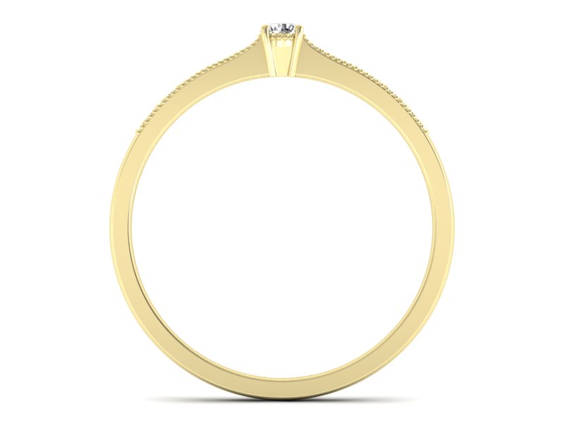 Złoty Pierścionek z brylantami żółte złoto 585 - p16042z - 2