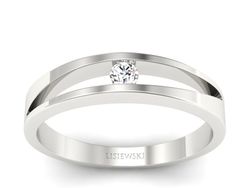 Pierścionek zaręczynowy z brylantem - p16048b