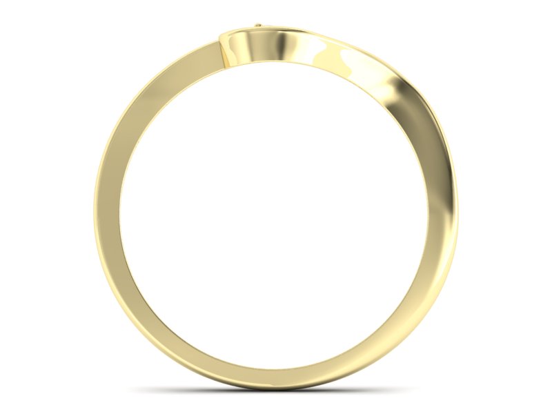 Pierścionek zaręczynowy z brylantami żółte złoto - P16050z - 2