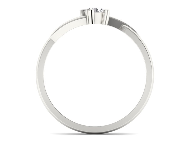 Pierścionek zaręczynowy z brylantem białe złoto - p16051b - 2